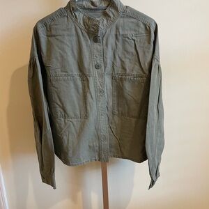 Olive Green Button-Up Jacket